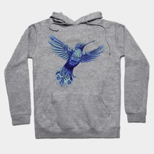 Hummingbird Mandala-Style Bird Watching for Men Hoodie